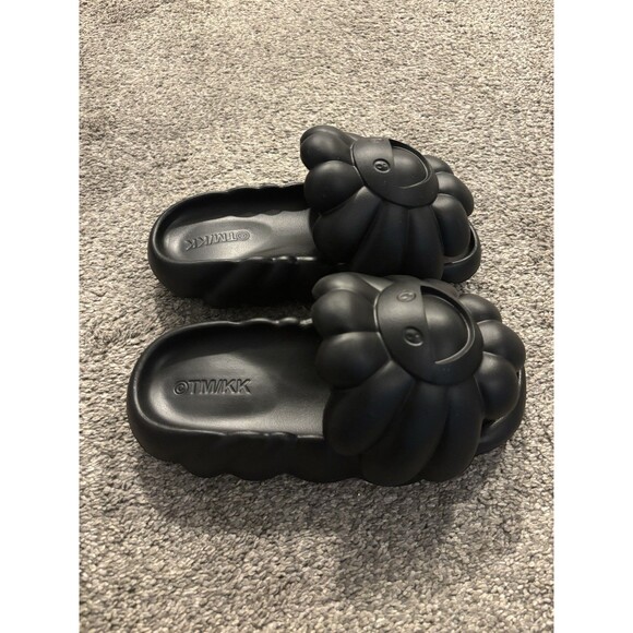 Takashi Murakami Ohana Full Bloom Slides Size 8 Black Made in USA